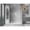 Mexen Mist-H L left swing shower door 160 cm, transparent, white - 8A5L-160-001-20-00-L