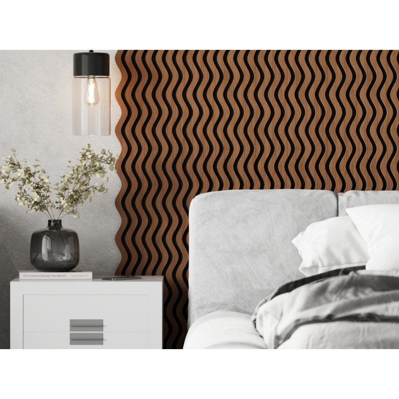 Mexen Lam-SF 02 acoustic wall slats 280 x 30 cm, 9 mm felt, technical veneer, Natural Oak - S106-280-02-042