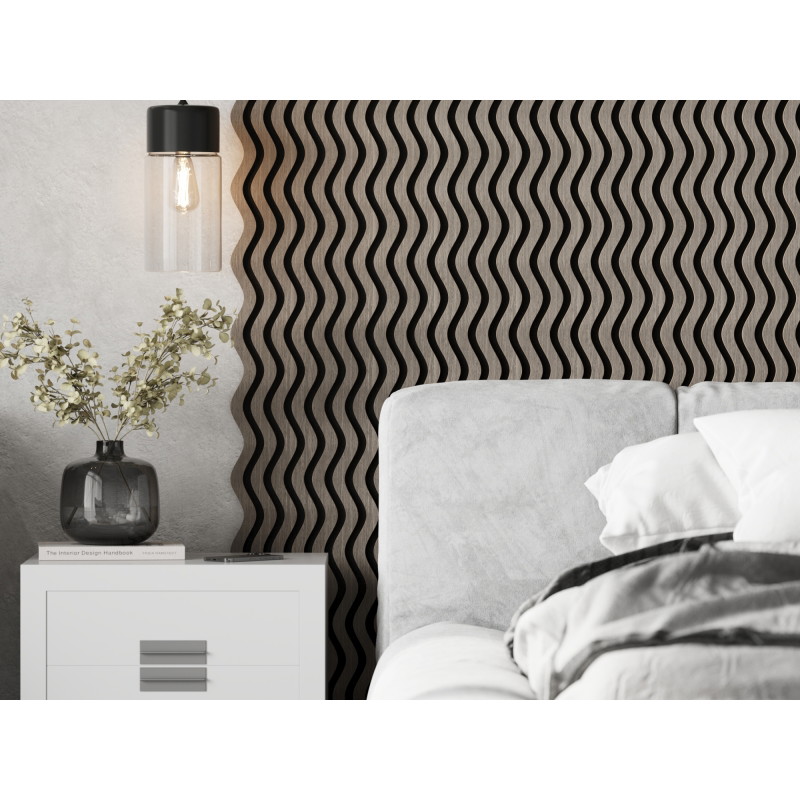 Mexen Lam-SF 02 acoustic wall slats 280 x 30 cm, 9 mm felt, technical veneer, Gray Oak - S106-280-02-043