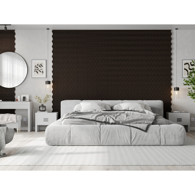 Mexen Lam-SF 02 acoustic wall slats 280 x 30 cm, 9 mm felt, technical veneer, Black Oak - S106-280-02-046