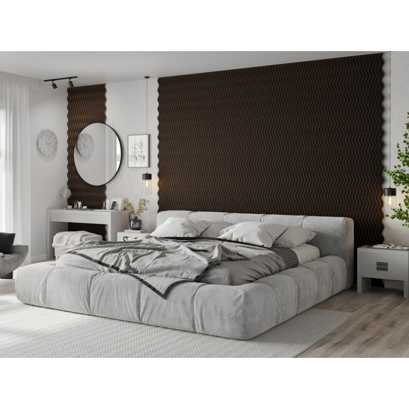 Mexen Lam-SF 02 acoustic wall slats 280 x 30 cm, 9 mm felt, technical veneer, Black Oak - S106-280-02-046