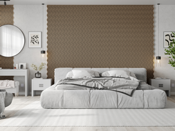Mexen Lam-F Acoustic Wall Slats 275 x 30 cm, 8 mm Felt, Technical Veneer, Golden Oak - S105-275307-3015-003