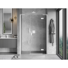 Mexen Mist-H L right-hinged shower door 130 cm, transparent, white - 8A5L-130-001-20-00-P