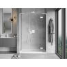 Mexen Mist-H L right-hinged shower door 130 cm, transparent, white - 8A5L-130-001-20-00-P