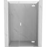 Mexen Mist-H L right-hinged shower door 130 cm, transparent, white - 8A5L-130-001-20-00-P