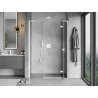 Mexen Mist-H L right hinged shower door 150 cm, transparent, white - 8A5L-150-001-20-00-P