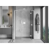 Mexen Mist-H L right-hand hinged shower door 155 cm, transparent, white - 8A5L-155-001-20-00-P