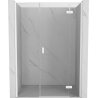 Mexen Mist-H L right-hinged shower door 160 cm, transparent, white - 8A5L-160-001-20-00-P