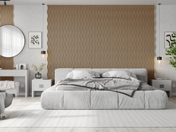 Mexen Lam-F Acoustic Wall Slats 275 x 30 cm, 8 mm Felt, Technical Veneer, Golden Oak - S105-275307-3015-003