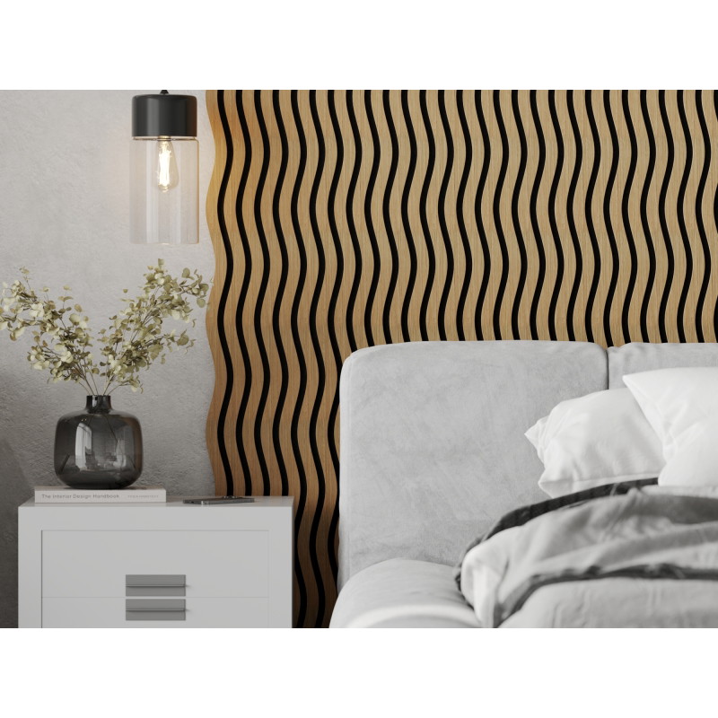 Mexen Lam-SF 01 acoustic wall slats 280 x 30 cm, 9 mm felt, technical veneer, Oak Classic - S106-280-01-041