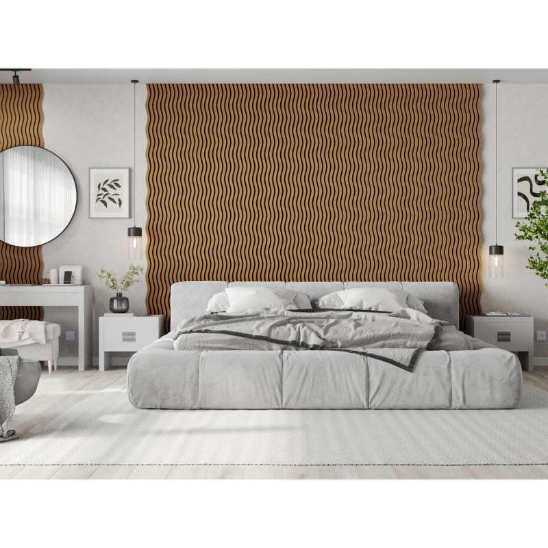 Mexen Lam-SF 01 acoustic wall slats 280 x 30 cm, 9 mm felt, technical veneer, Natural Oak - S106-280-01-042