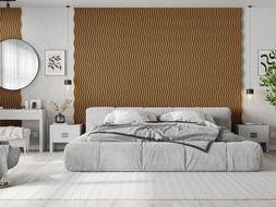 Mexen Lam-F Acoustic Wall Slats 275 x 30 cm, 8 mm Felt, Technical Veneer, Golden Oak - S105-275307-3015-003