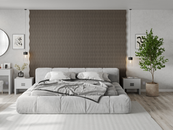 Mexen Lam-SF 01 Acoustic Wall Slats 280 x 30 cm, Felt 9 mm, Technical Veneer, Gray Oak - S106-280-01-043