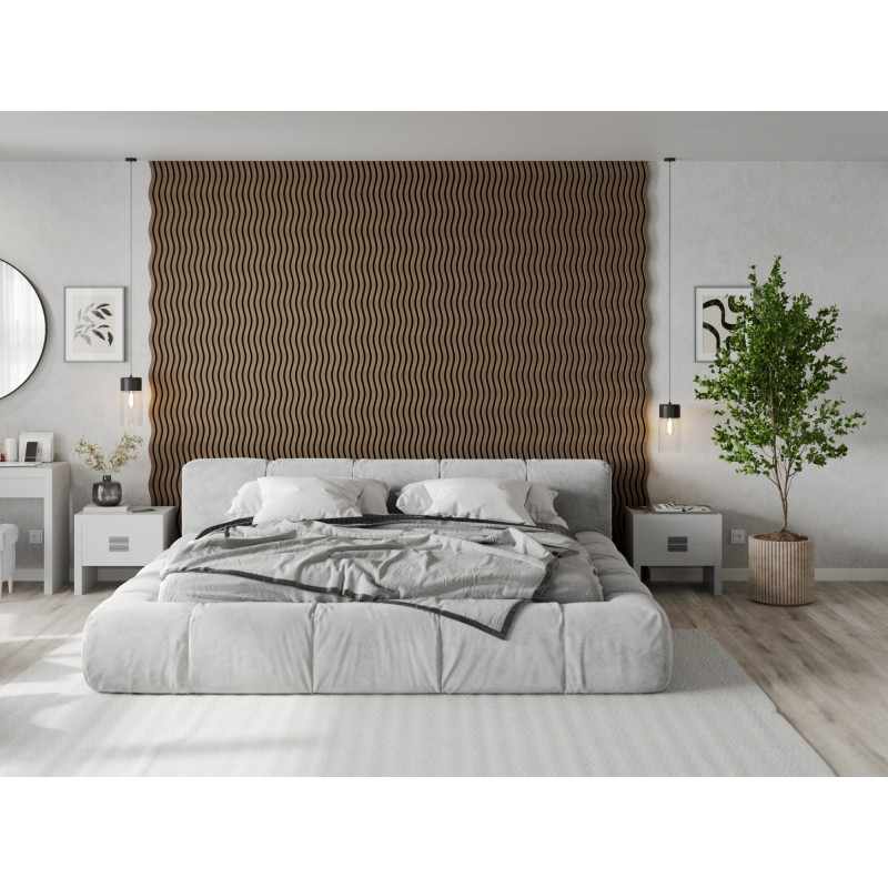 Mexen Lam-SF 01 acoustic wall slats 280 x 30 cm, 9 mm felt, technical veneer, Dark Walnut - S106-280-01-044