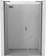 Mexen Mist-H L Left-hinged shower door 125 cm, transparent, brushed gun gray - 8A5L-125-001-66-00-L