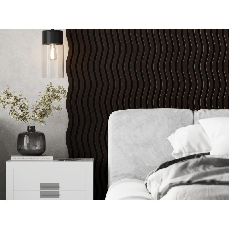 Mexen Lam-SF 01 acoustic wall slats 280 x 30 cm, 9 mm felt, technical veneer, Black Oak - S106-280-01-046