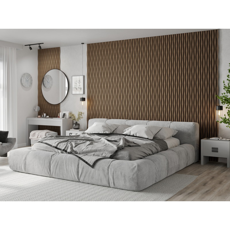 Mexen Lam-SF 01 Lam-SF 26 Acoustic Wall Slats 280 x 30 cm, 9 mm Felt, Technical Veneer, Dark Walnut - S106-280-26-044