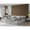 Mexen Lam-SF 01 Lam-SF 26 Acoustic Wall Slats 280 x 30 cm, 9 mm Felt, Technical Veneer, Dark Walnut - S106-280-26-044