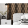 Mexen Lam-SF 01 Lam-SF 26 Acoustic Wall Slats 280 x 30 cm, 9 mm Felt, Technical Veneer, Dark Walnut - S106-280-26-044