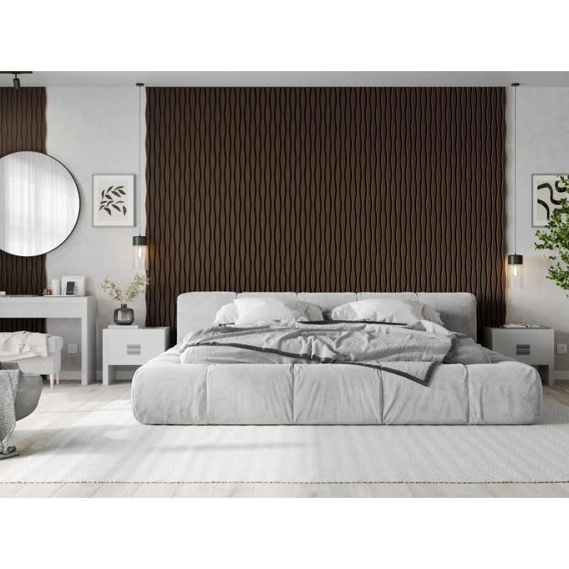 Mexen Lam-SF 01 Lam-SF 26 Acoustic Wall Slats 280 x 30 cm, 9 mm Felt, Technical Veneer, Mocca Oak - S106-280-26-045