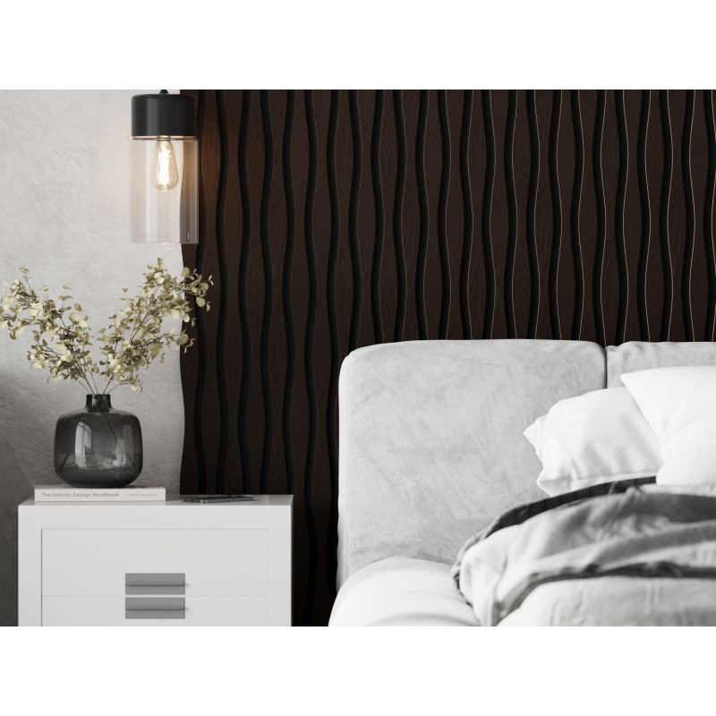 Mexen Lam-SF 01 Lam-SF 26 Acoustic Wall Panels 280 x 30 cm, 9 mm Felt, Technical Veneer, Black Oak - S106-280-26-046