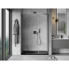 Mexen Mist-H L left hinged shower door 135 cm, transparent, brushed gun gray - 8A5L-135-001-66-00-L