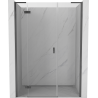 Mexen Mist-H L left inward-opening shower door 160 cm, transparent, brushed gun gray - 8A5L-160-001-66-00-L