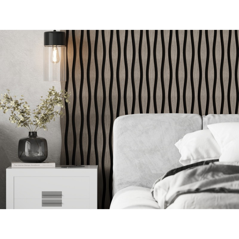 Mexen Lam-SF 01 Lam-SF 26 Acoustic Wall Slats 280 x 30 cm, 9 mm Felt, Technical Veneer, Gray Oak - S106-280-26-043