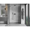 Mexen Mist-H L right-hinged shower door 120 cm, transparent, brushed gun gray - 8A5L-120-001-66-00-P