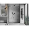 Mexen Mist-H L right-hand hinged shower door 130 cm, transparent, brushed gun gray - 8A5L-130-001-66-00-P