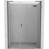 Mexen Mist-H L right-hand hinged shower door 130 cm, transparent, brushed gun gray - 8A5L-130-001-66-00-P