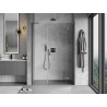 Mexen Mist-H L right hinged shower door 135 cm, transparent, gun gray brushed - 8A5L-135-001-66-00-P