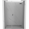 Mexen Mist-H L right-hand opening shower door 140 cm, transparent, brushed gun gray - 8A5L-140-001-66-00-P