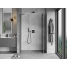 Mexen Mist-H L right-hinged shower door 160 cm, transparent, brushed gun gray - 8A5L-160-001-66-00-P