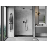 Mexen Mist-H L left-handed pivot shower door 125 cm, transparent, gun metal - 8A5L-125-001-95-00-L