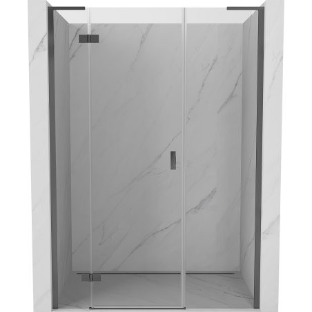 Mexen Mist-H L left hinged shower door 135 cm, transparent, gun metal - 8A5L-135-001-95-00-L