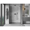 Mexen Mist-H L left hinged shower door 150 cm, transparent, gun metal - 8A5L-150-001-95-00-L