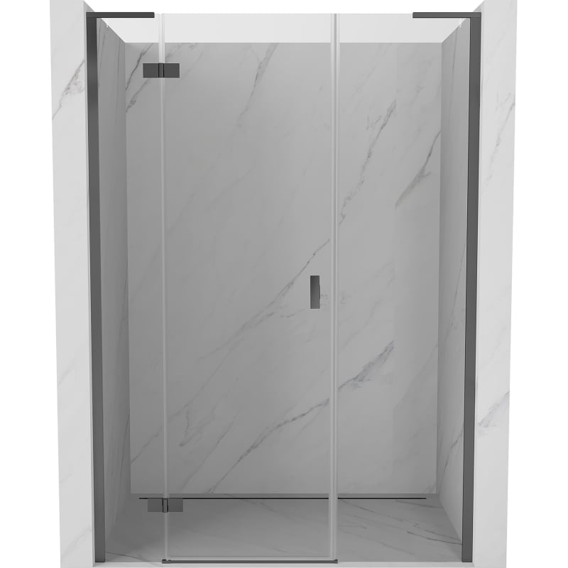 Mexen Mist-H L left-hinged shower door 155 cm, transparent, gun metal - 8A5L-155-001-95-00-L
