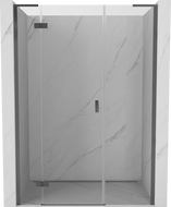 Mexen Mist-H L left-hinged shower door 155 cm, transparent, gun metal - 8A5L-155-001-95-00-L