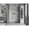 Mexen Mist-H L right hinged shower door 125 cm, transparent, gun metal - 8A5L-125-001-95-00-P