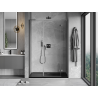 Mexen Mist-H L right hinged shower door 135 cm, transparent, gun metal - 8A5L-135-001-95-00-P