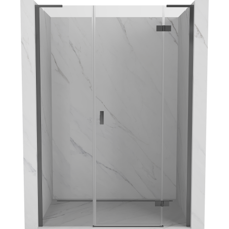 Mexen Mist-H L right hinged shower door 135 cm, transparent, gun metal - 8A5L-135-001-95-00-P