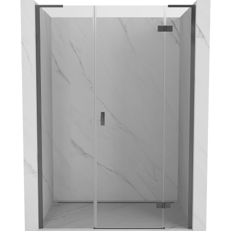 Mexen Mist-H L right hinged shower door 145 cm, transparent, gun metal - 8A5L-145-001-95-00-P