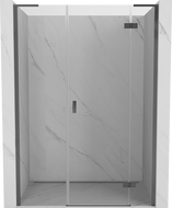 Mexen Mist-H L right hinged shower door 145 cm, transparent, gun metal - 8A5L-145-001-95-00-P