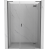 Mexen Mist-H L right hinged shower door 160 cm, transparent, gun metal - 8A5L-160-001-95-00-P