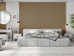 Mexen Lam-F Acoustic Wall Slats 275 x 30 cm, 8 mm Felt, Technical Veneer, Golden Oak - S105-275307-3015-003
