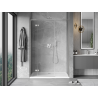 Mexen Mist-H L left hinged shower door 140 cm, transparent, brushed nickel - 8A5L-140-001-97-00-L