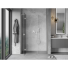 Mexen Mist-H L left hinged shower door 145 cm, transparent, brushed nickel - 8A5L-145-001-97-00-L