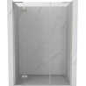 Mexen Mist-H L left hinged shower door 145 cm, transparent, brushed nickel - 8A5L-145-001-97-00-L