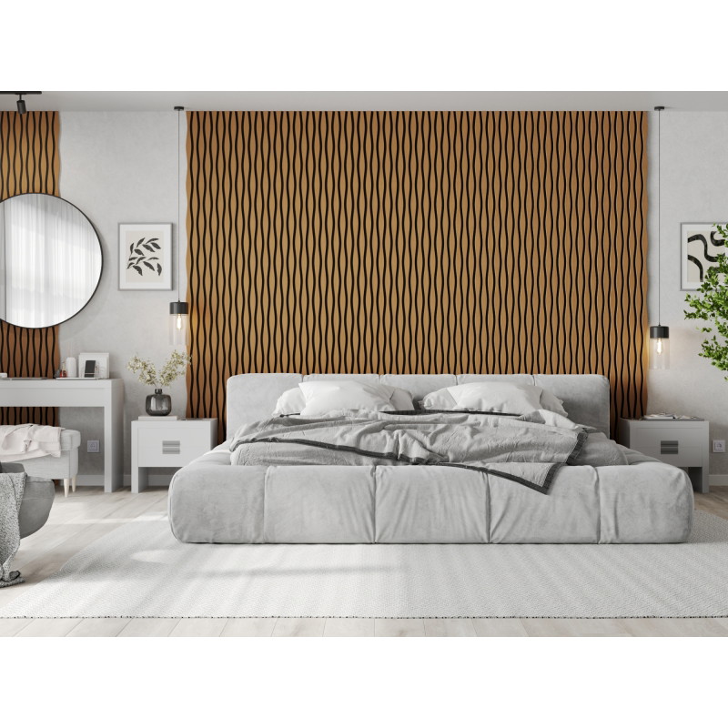 Mexen Lam-SF 01 Lam-SF 26 acoustic wall slats 280 x 30 cm, 9 mm felt, technical veneer, Natural Oak - S106-280-26-042